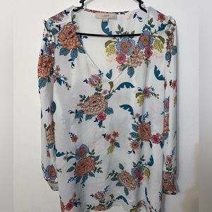 Ann Taylor Loft Blouse - Floral LS Size XLM